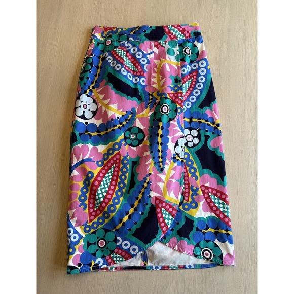 J. Crew Tie Back Tulip Skirt‎ In Colorful Ratti Kaleidoscope Floral Size 6 - Picture 1 of 10